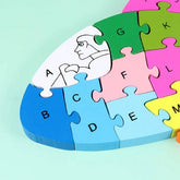 Wooden Alphabet And Number Chuncky Jigsaw Puzzle Plane - EKT2987